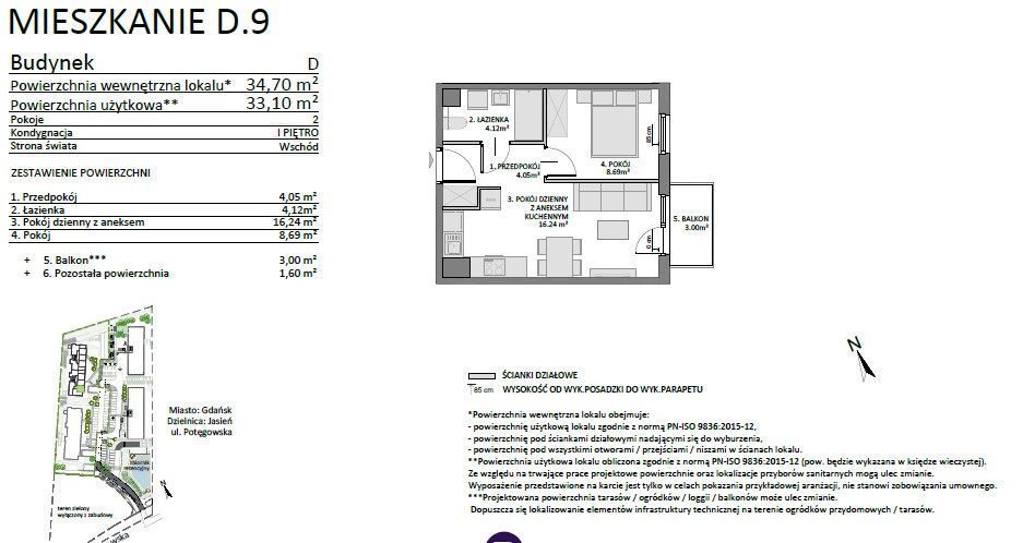 Dwupokojowe mieszkanie na nowym osiedlu Jasień: zdjęcie 94218623
