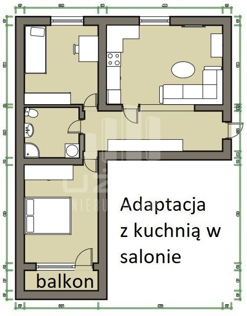 2 lub 3 pokoje z balkonem II piętro: zdjęcie 94067905