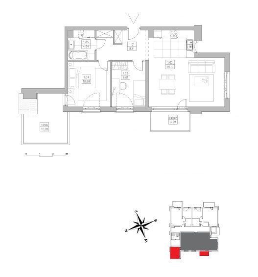 Mieszkanie 3 pokojowe, taras, balkon, kameralne osiedle w Redzie: zdjęcie 94218762