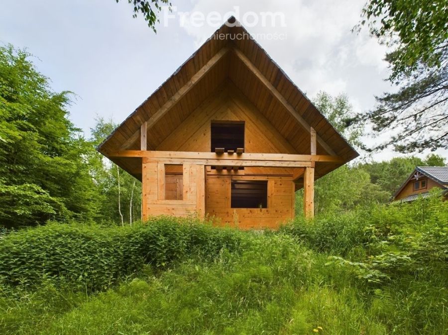 Dom Kaszuby, drewno bal świerkowy, Michalin