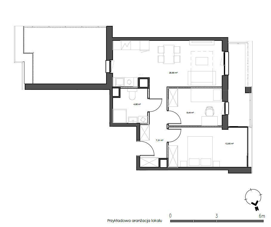 3 pok. mieszkanie z tarasem 18.5m + Balkon 6m !!: zdjęcie 94089055