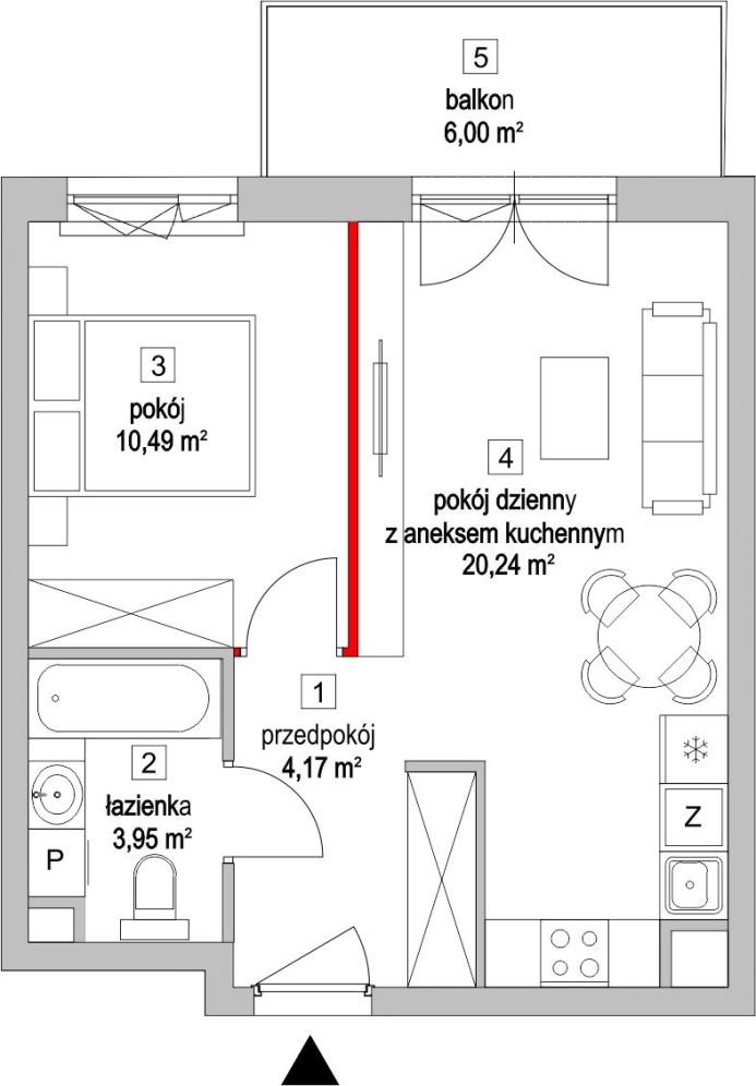 Osiedle Przyjemne Gdańsk, mieszkanie 4.2.5 39.2m<sup>2</sup> - ATAL: zdjęcie 94156290