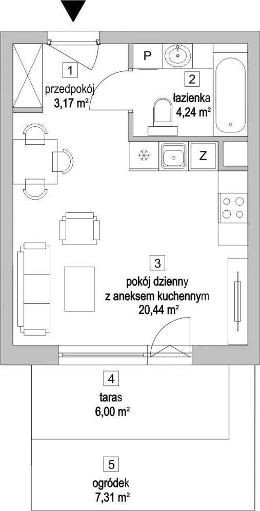 Osiedle Przyjemne Gdańsk, mieszkanie 4.2.9 27.9m<sup>2</sup> - ATAL: zdjęcie 94156337