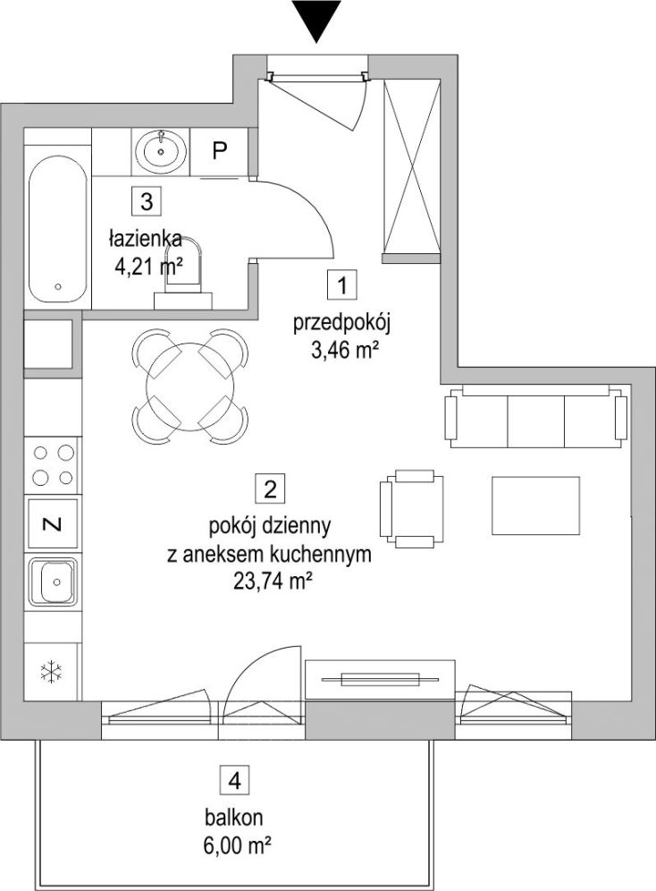Osiedle Przyjemne Gdańsk, mieszkanie 4.3.1 31.4m<sup>2</sup> - ATAL: zdjęcie 94156347