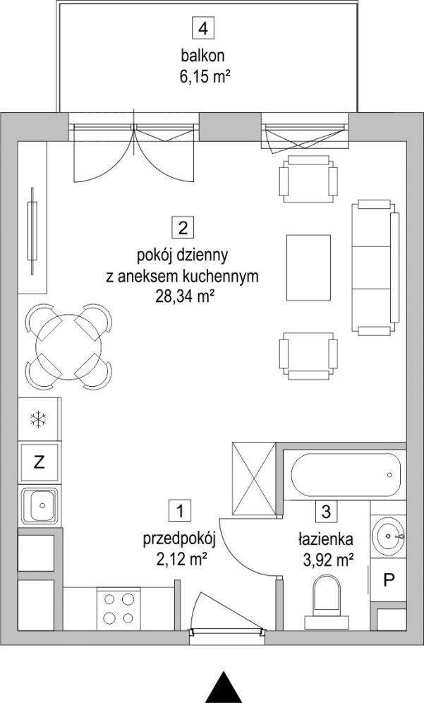 Osiedle Przyjemne Gdańsk, mieszkanie 4.3.6 34.4m<sup>2</sup> - ATAL: zdjęcie 94156406