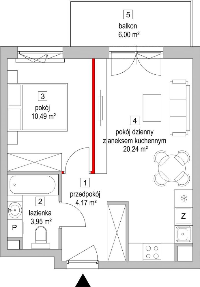 Osiedle Przyjemne Gdańsk, mieszkanie 4.4.5 39.2m<sup>2</sup> - ATAL: zdjęcie 94156488