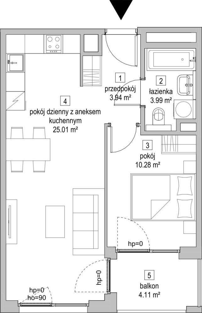 Symbioza Gdynia, mieszkanie A.1.6 43.2m<sup>2</sup> - ATAL: zdjęcie 94168874