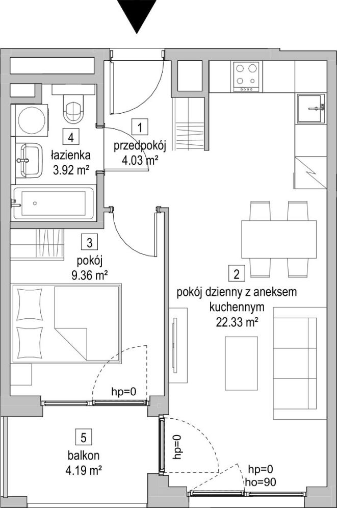 Symbioza Gdynia, mieszkanie A.4.4 39.6m<sup>2</sup> - ATAL: zdjęcie 94169663