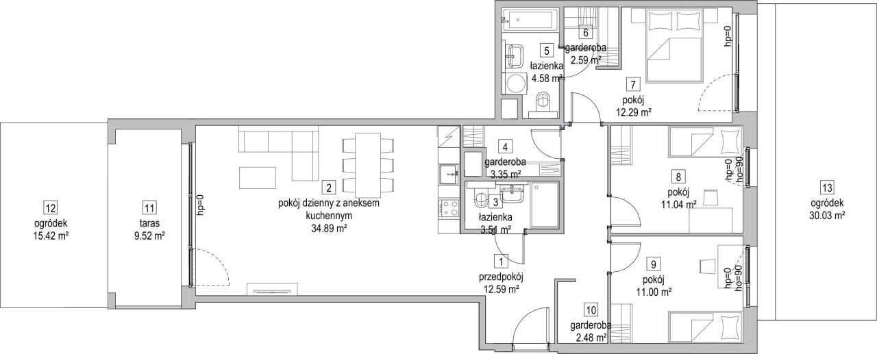 Symbioza Gdynia, mieszkanie C1.0.6 98.3m<sup>2</sup> - ATAL: zdjęcie 94172414