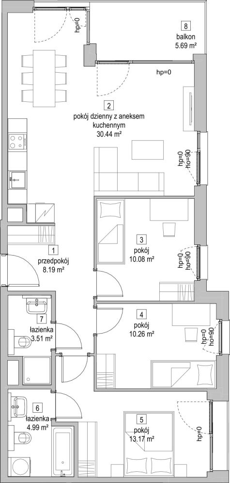 Symbioza Gdynia, mieszkanie C2.3.5 80.6m<sup>2</sup> - ATAL: zdjęcie 94173542