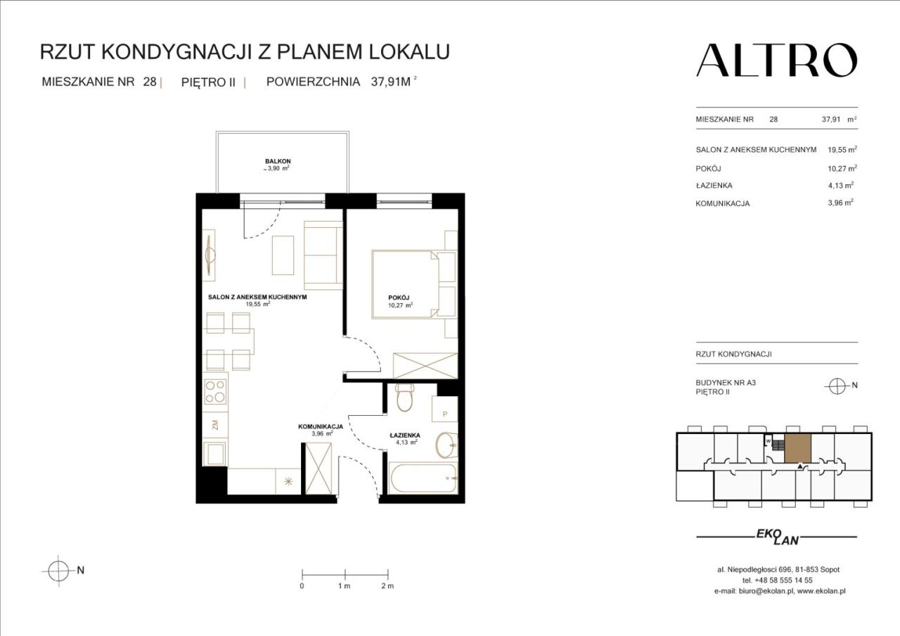 Mieszkanie 2 pok. 37,91m2 z ogrzewaniem podłogowym i oknami do sufitu: zdjęcie 94791292