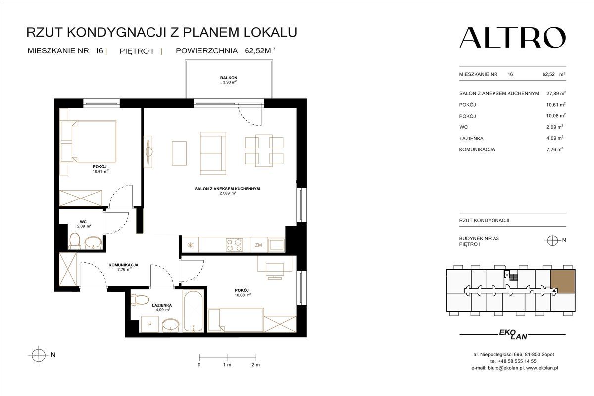 3 pok. z 2 łazienkami i ogrzewaniem podłogowym - w budynku z rekreacją: zdjęcie 94586401