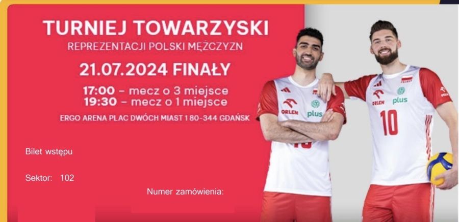 Turniej towarzyski reprezentacji Polski Gdańsk 21 lipca Siatkówka USA