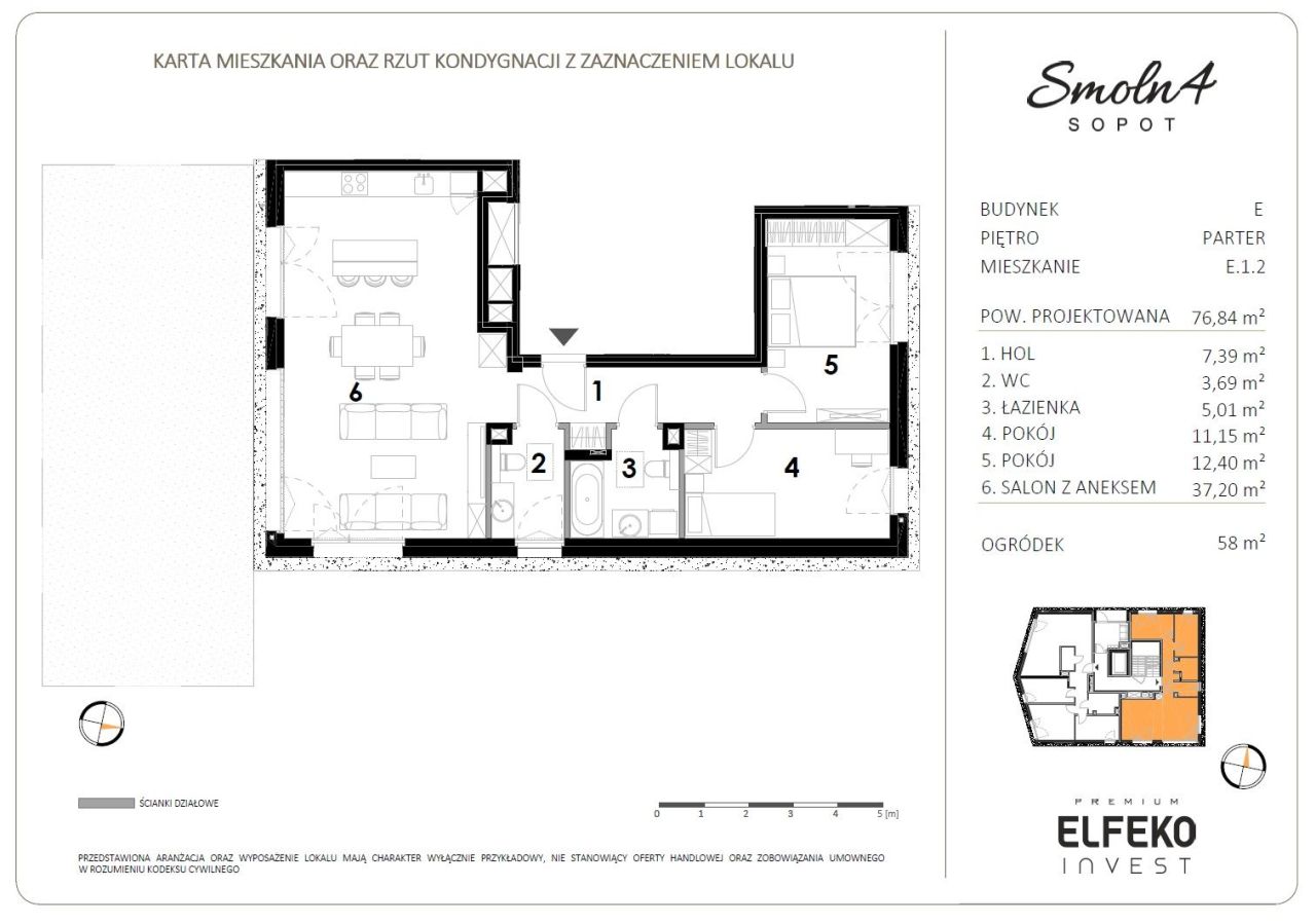 3 pokojowe mieszkanie 76m2 ogródek 58m2, Sopot: zdjęcie 94463516