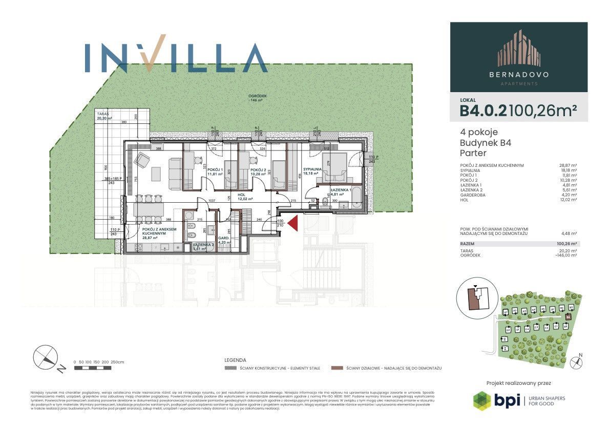 4 pokoje z ogrodem 152 m2 na ekskluzywnym osiedlu: zdjęcie 94475778