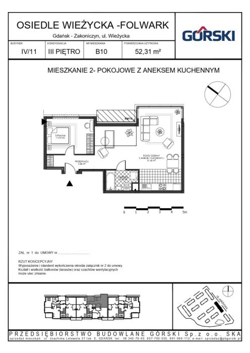 Gotowe do odbioru mieszkanie B10 | 52,31 m² | Wieżycka Folwark: zdjecie 99385699