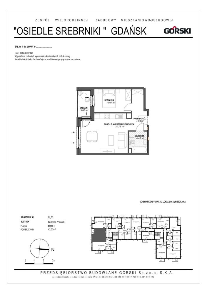 Mieszkanie C6, bud. 4 segment 8, Osiedle Srebrniki, 42,32 m²: zdjęcie 94487257