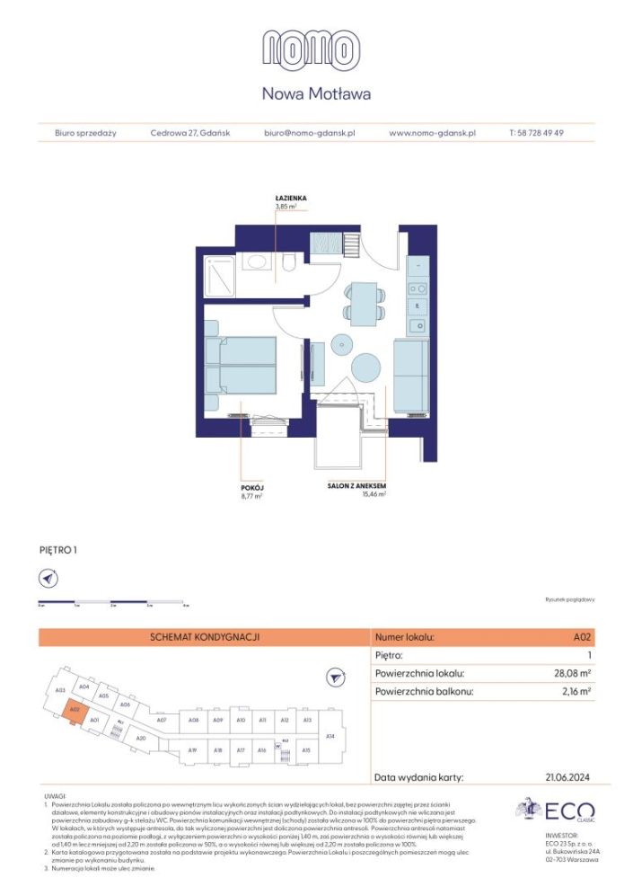 NoMo Nowa Motława| apartament 2-pok.|A.02: zdjęcie 94489392