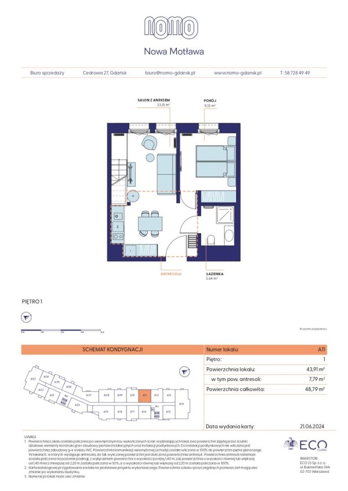 NoMo Nowa Motława| 2-pok. apartament z antresolą|A.11: zdjęcie 94490141