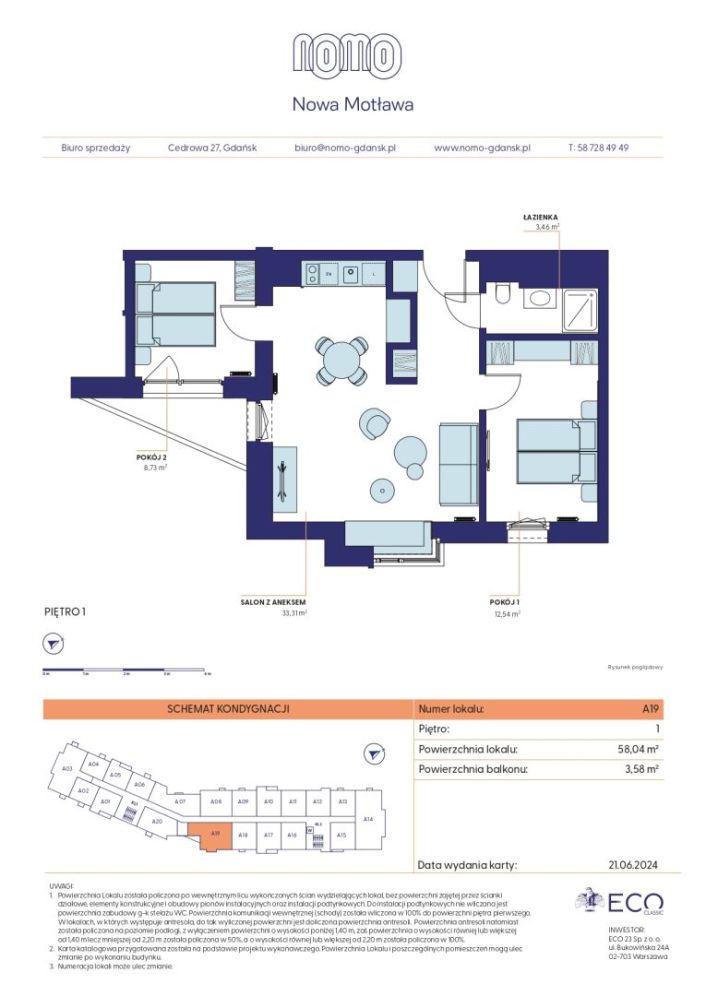 NoMo Nowa Motława| apartament 3-pok | A.19: zdjęcie 94490272