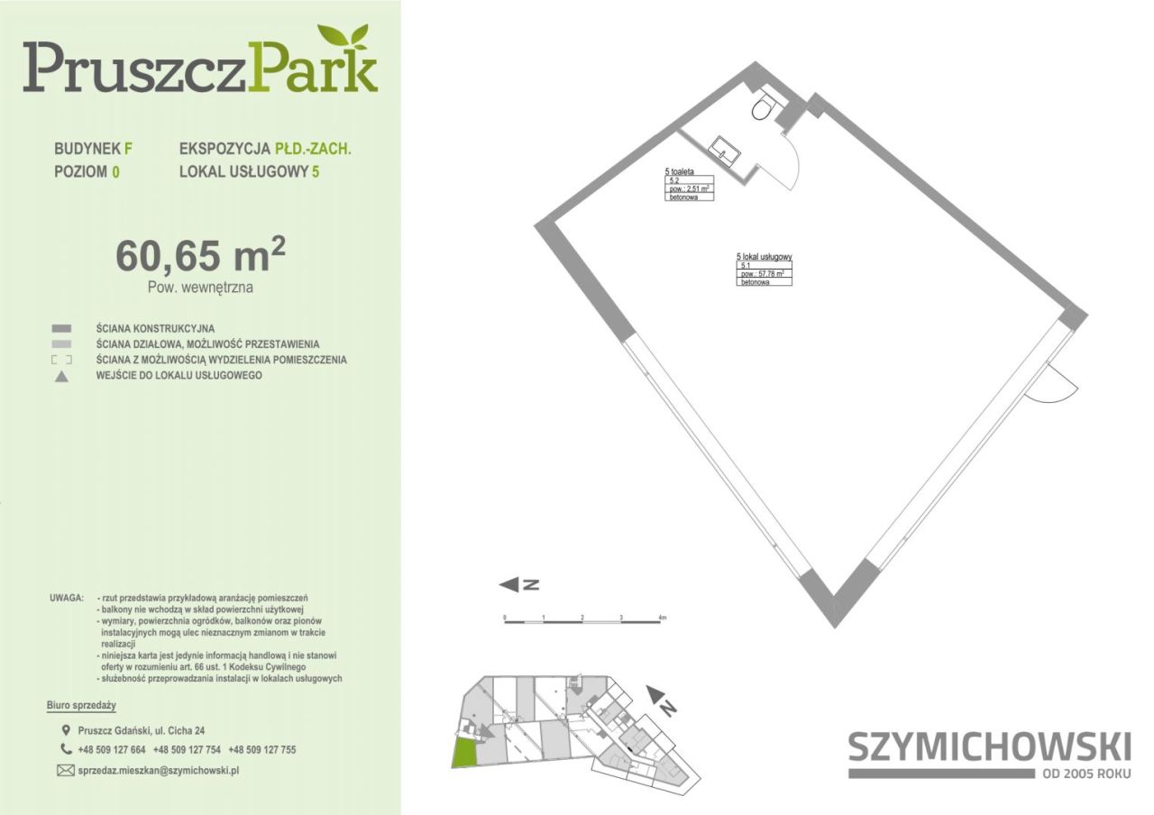 Pruszcz Park - Lokal Usługowy F 0.A.5 60,65 m2, Pruszcz Gdański: zdjęcie 94490426