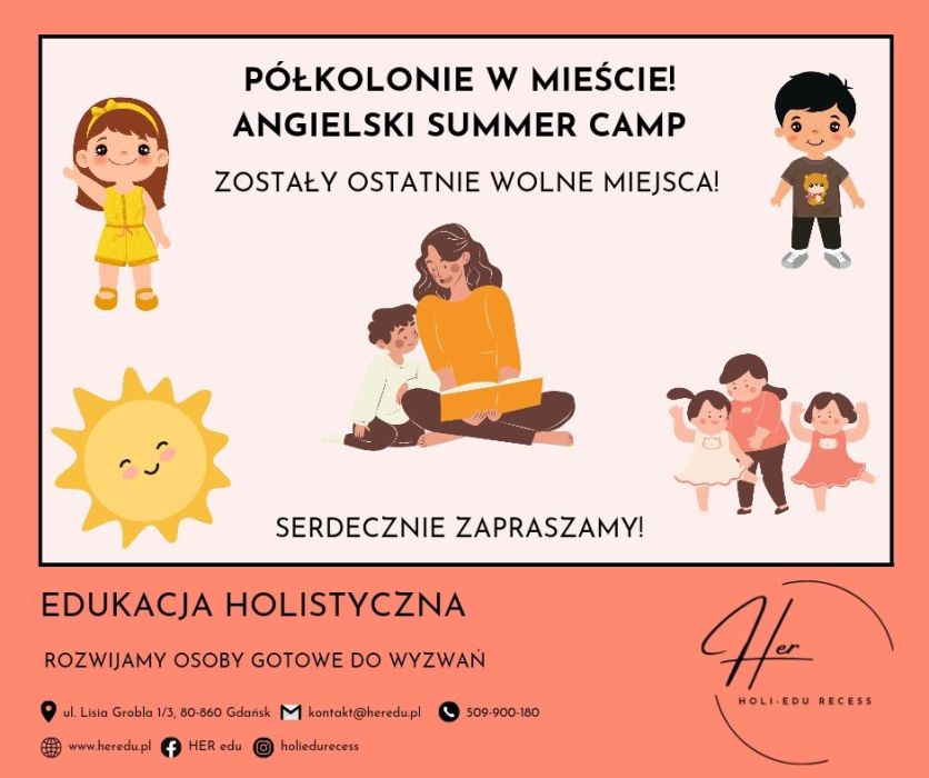 Angielski Summer Camp 2 - Ostatnie wolne miejsca!