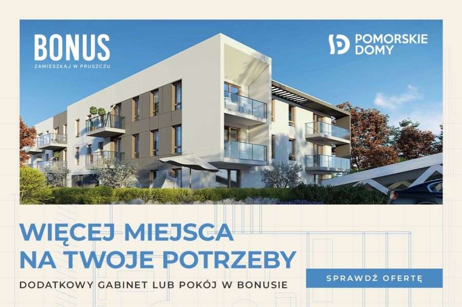 Słoneczne 4-pokojowe mieszkanie w Pruszczu Gdańskim