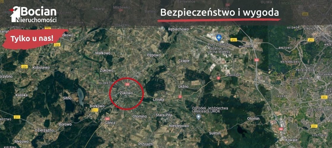 Słoneczne, płaskie działki z widokiem w Żukowie!: zdjęcie 94571132