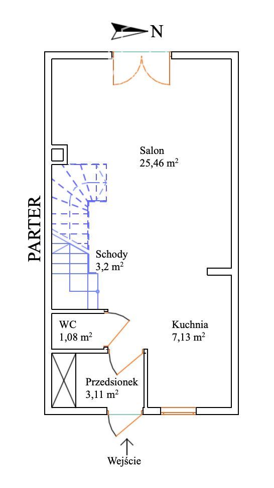 Dom w Baninie z ogrodem w zabudowie bliźniaczej, 90 m2. Piękny! Obok las: zdjęcie 94604570