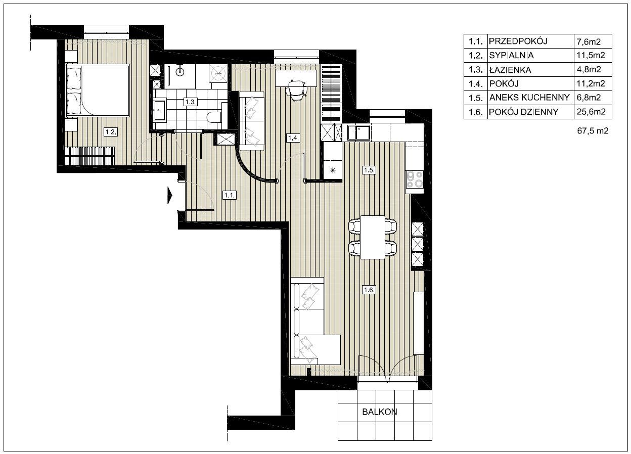 Sprzedam mieszkanie 3 pokojowe 67,5 m2: zdjęcie 94636903