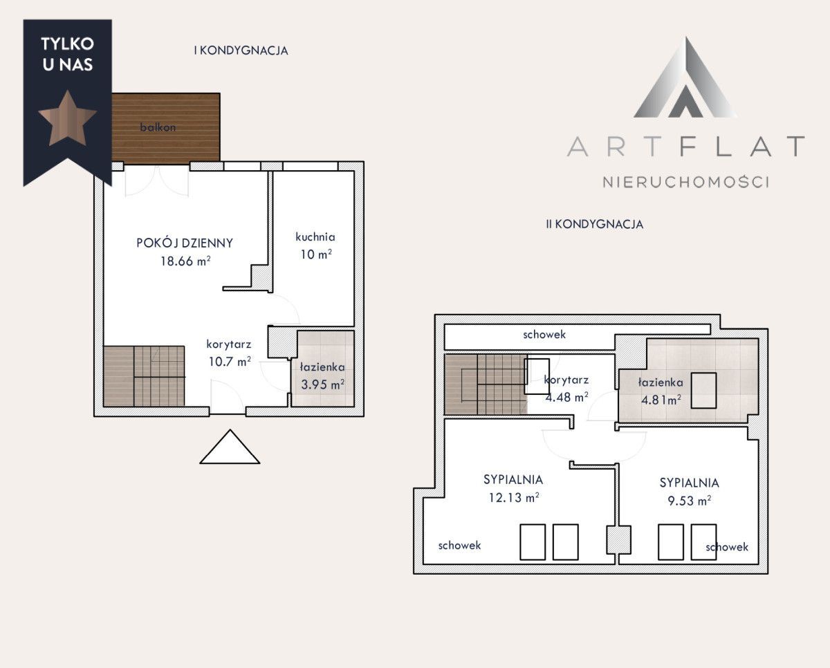 Dwupoziomowy 3-pokojowy apartament na Morenie: zdjęcie 94663934