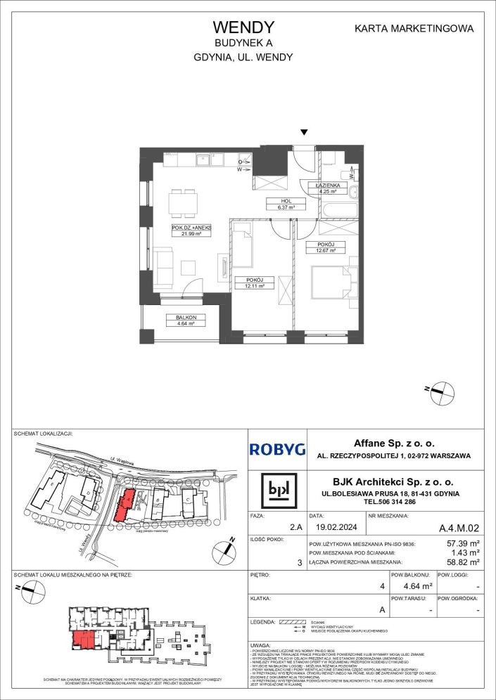 Mieszkanie 57.39 m&sup2; Gdynia Śródmieście: zdjęcie 94735014