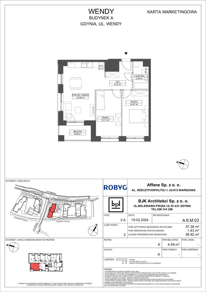 Mieszkanie 57.39 m&sup2; Gdynia Śródmieście: zdjęcie 94735018