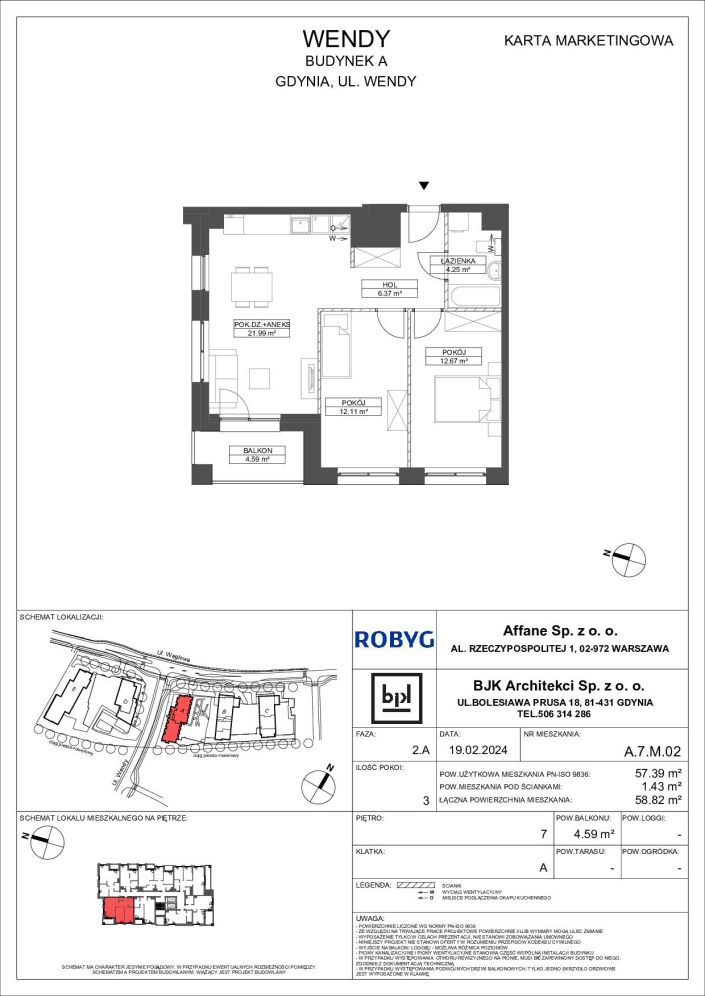 Mieszkanie 57.39 m&sup2; Gdynia Śródmieście: zdjęcie 94735020