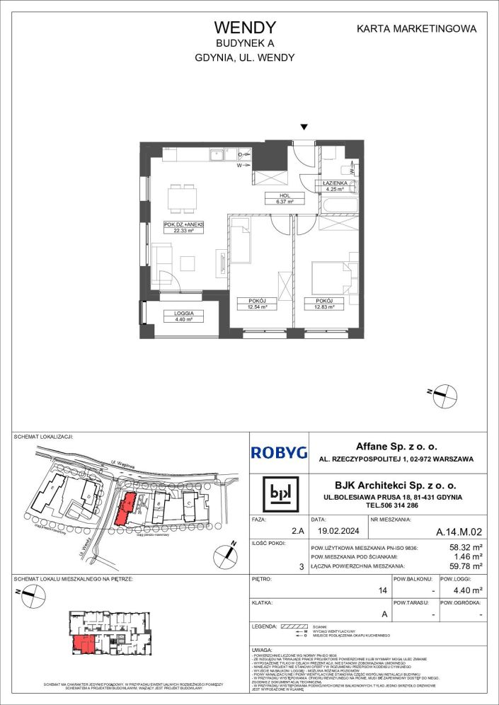 Mieszkanie 58.32 m&sup2; Gdynia Śródmieście: zdjęcie 94735045