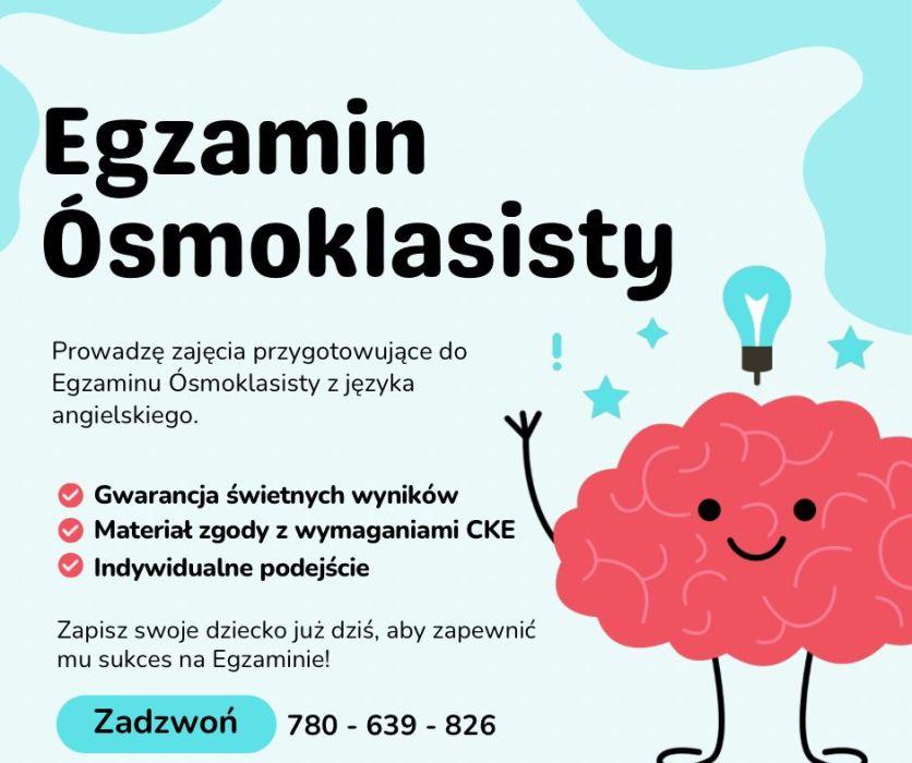 Intensywne Lekcje z Gwarancją Sukcesu Egzamin Ósmoklasisty Angielski