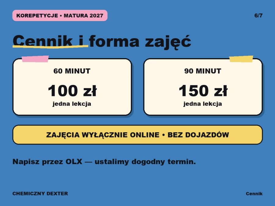 Korepetycje z chemii. Przygotowanie do matury u studenta Medycyny.: zdjecie 99284693