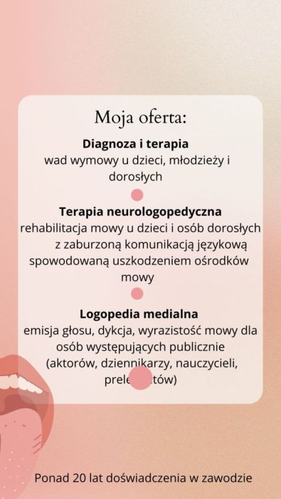 Diagnoza i terapia logopedyczna: zdjecie 65828909