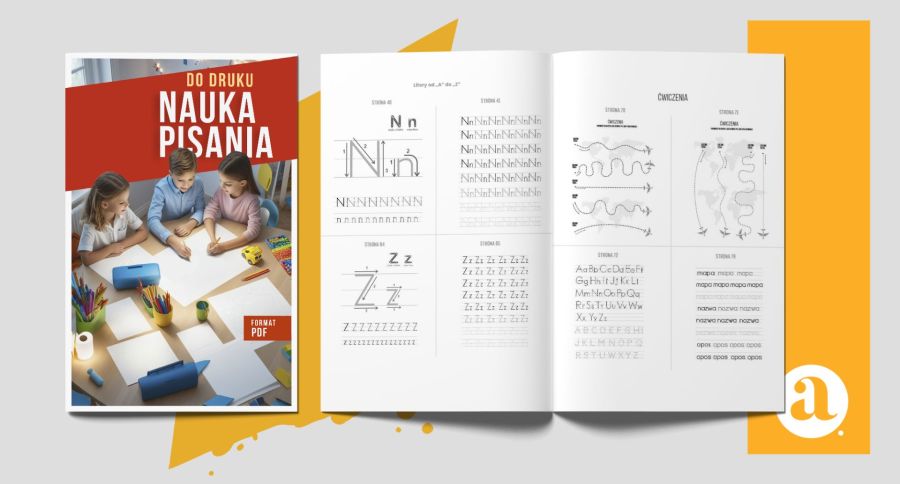 Nauka pisania literek do wydruku PDF alfabet: zdjecie 95064761