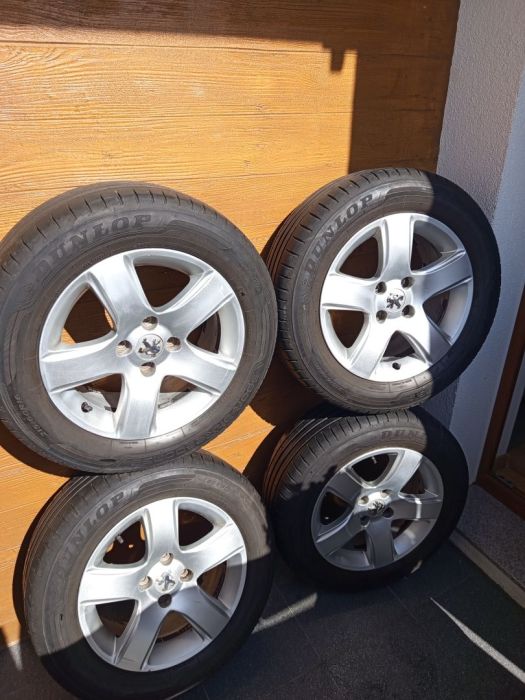 Sprzedam alufelgi do Peugeota z oponami Dunlop 215/60R16: zdjęcie 98324746