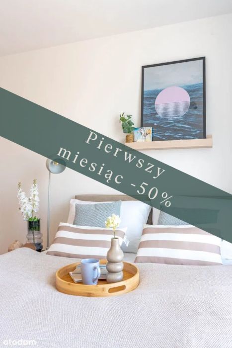 Duża kawalerka typu Standard w pełni wyposażona + sauna i siłownia