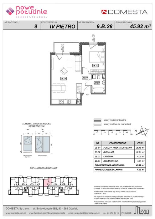 Nowe Południe 9.B.28 – 2 pokoje 45.92 m&sup2;: zdjęcie 96708306