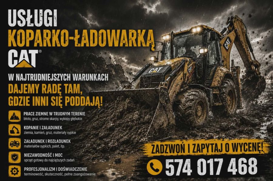 Usługi Koparko-ładowarką (CAT 428D)