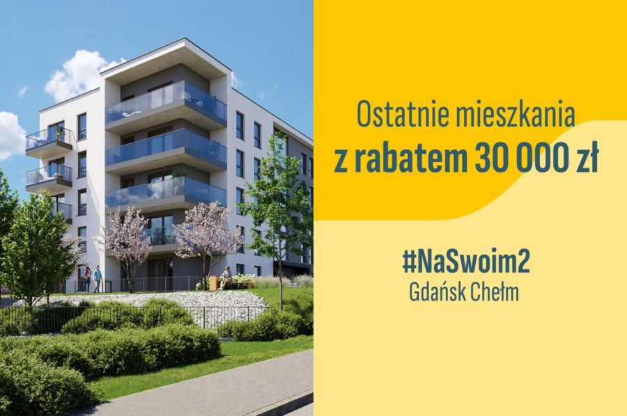 #NaSwoim2 A.4.5 - 3 pokoje 59.01 m&sup2;, jasny południowy salon, balkon 6.05 m&sup2; i spokojne sypialnie: zdjecie 99330894