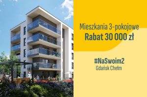 #NaSwoim2 B.2.1 - 3 pokoje 59.01 m&sup2;, dwustronne, ze słonecznym salonem, witrynowym wyjściem na loggię 6.05 m&sup2; i sypialniami od zacienionej strony: zdjecie 66217689