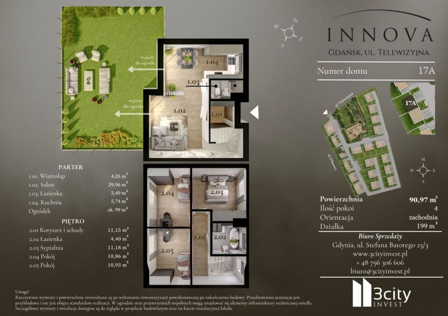 Dom 91 m² z ogrodem i poddaszem|Prywatne osiedle|Gdańsk Matarnia: zdjecie 99393847