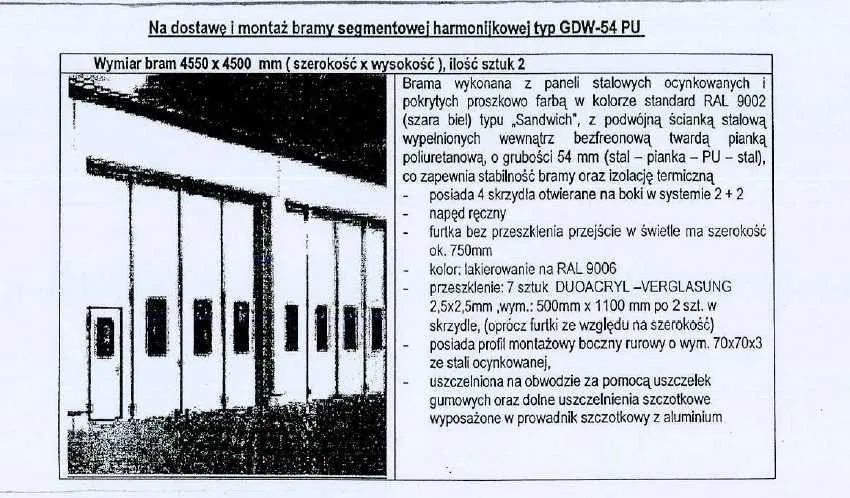 Brama do hali Gunther Tore 4550x4500 segmentowa: zdjecie 97387104