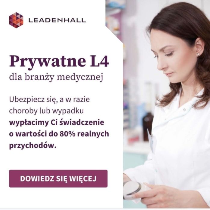 Prywatne L4 - Ubezpieczenie od utraty dochodów: zdjecie 97584708