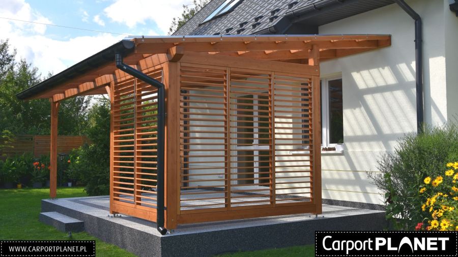Zadaszenie tarasu z drewna BSH: zdjecie 97637658