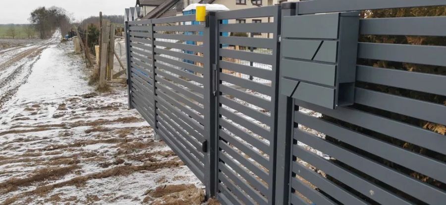 Brama rozwierna nowoczesna palisada 150cmx400cm OC: zdjecie 97712435